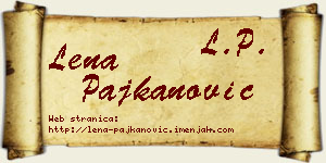 Lena Pajkanović vizit kartica